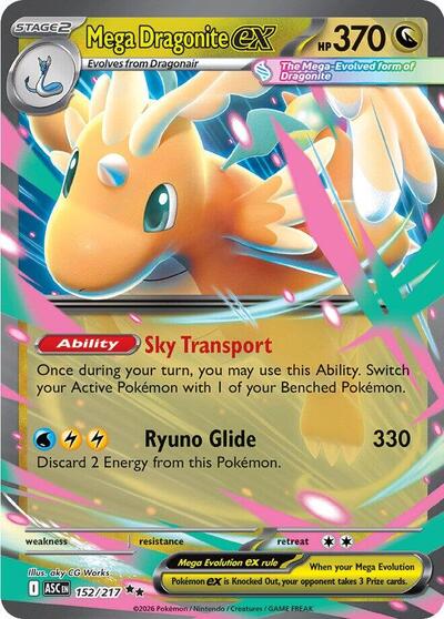 Mega Dragonite ex ME: Ascended Heroes (152/217) (Double Rare)