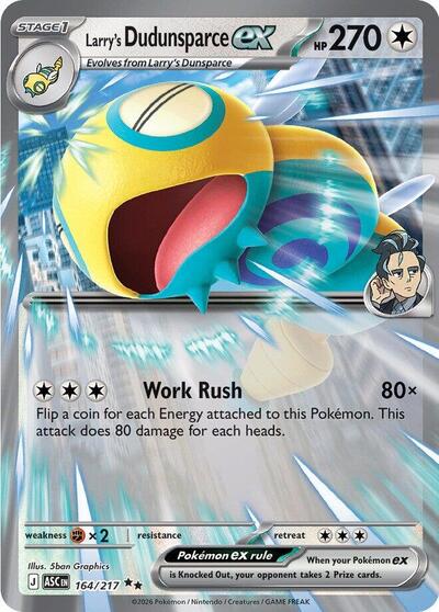 Larry's Dudunsparce ex ME: Ascended Heroes (164/217) (Double Rare)