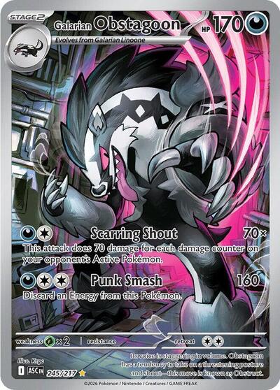 Galarian Obstagoon ME: Ascended Heroes (245/217) (Illustration Rare)