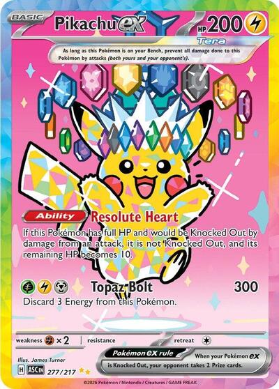 Pikachu ex ME: Ascended Heroes (277/217) (Special Illustration Rare)
