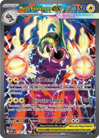 Mega Eelektross ex ME: Ascended Heroes (278/217) (Special Illustration Rare)