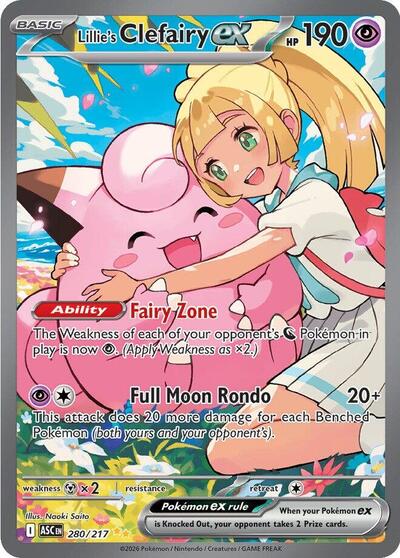 Lillie's Clefairy ex ME: Ascended Heroes (280/217) (Special Illustration Rare)