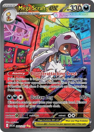 Mega Scrafty ex ME: Ascended Heroes (285/217) (Special Illustration Rare)