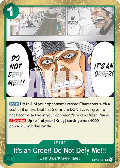 It's an Order! Do Not Defy Me!!! Adventure on Kami's Island (OP15-038) (Rare)