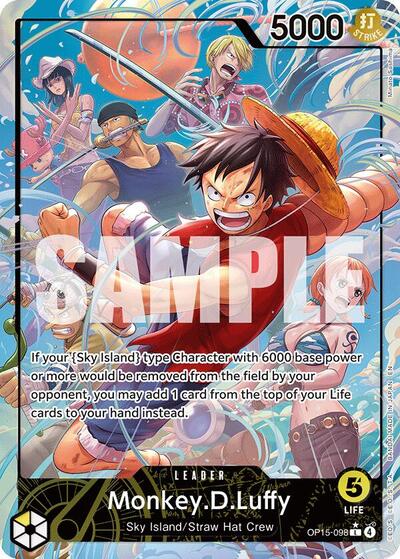 Monkey.D.Luffy (Alternate Art) Adventure on Kami's Island (OP15-098) (Leader)