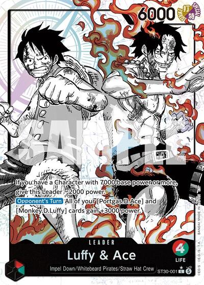 Luffy & Ace (Parallel) ST-30: Starter Deck 30 EX Luffy & Ace (ST30-001) (Leader)