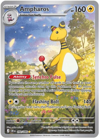 Ampharos ME04: Chaos Rising (090/086) (Illustration Rare)