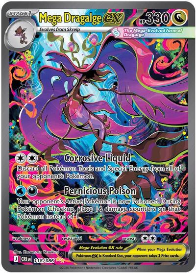 Mega Dragalge ex ME04: Chaos Rising (118/086) (Special Illustration Rare)