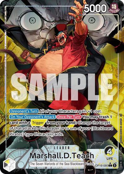 Marshall.D.Teach (Alternate Art) The Time of Battle (OP16-080) (Leader)
