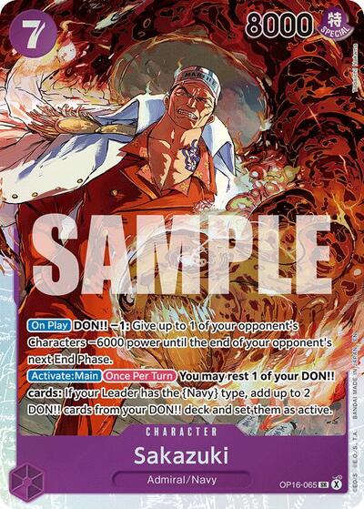 Sakazuki The Time of Battle (OP16-065) (Super Rare)