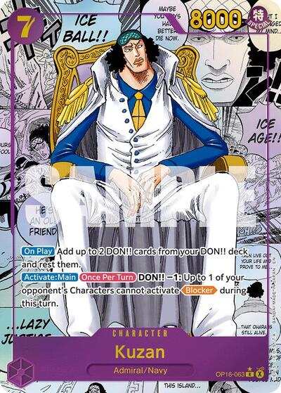 Kuzan (Manga) The Time of Battle (OP16-063) (Rare)