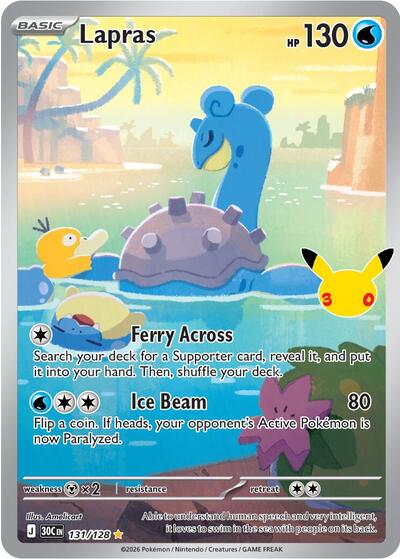 Lapras ME: 30th Celebration (131/128) (Illustration Rare)