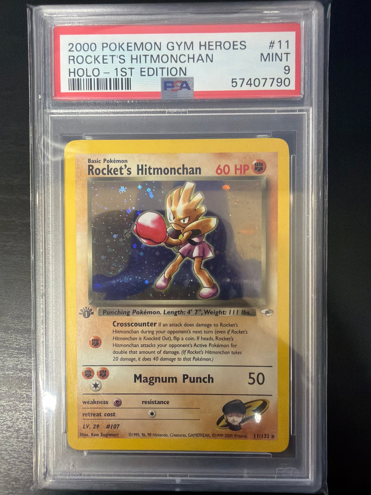 PSA 9 - Holo 1st Edition - Rocket's Hitmonchan #11