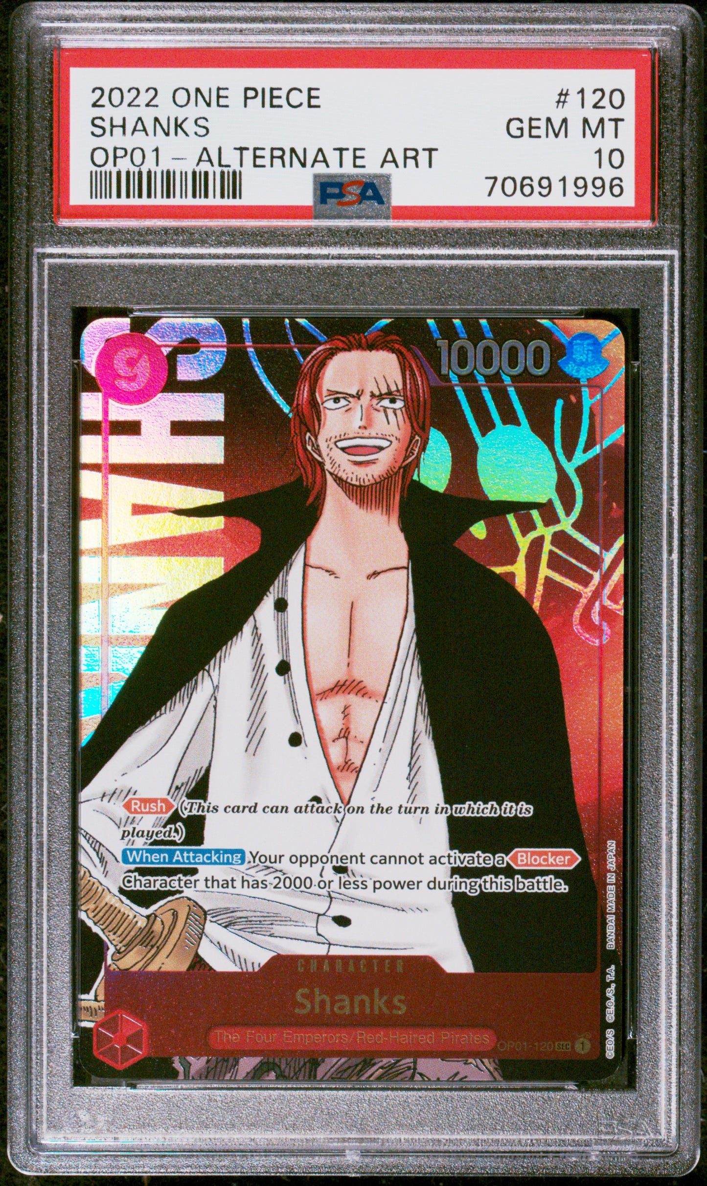 PSA 10 - OP01 - Alternate art - Shanks #120