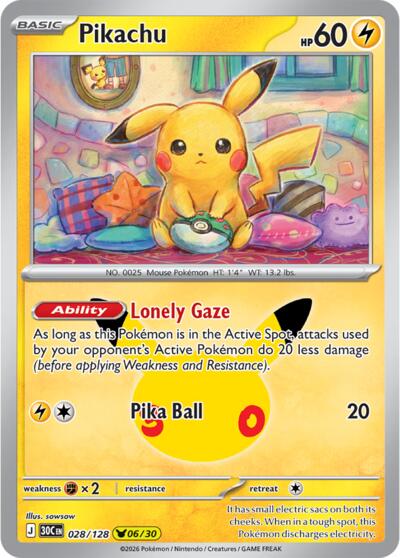 Pikachu ME: 30th Celebration (028/128) (Pikachu Rare)