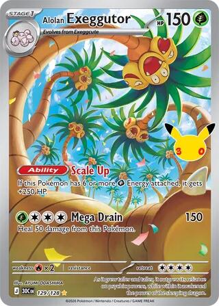 Alolan Exeggutor ME: 30th Celebration (129/128) (Illustration Rare)