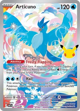 Articuno ME: 30th Celebration (132/128) (Illustration Rare)