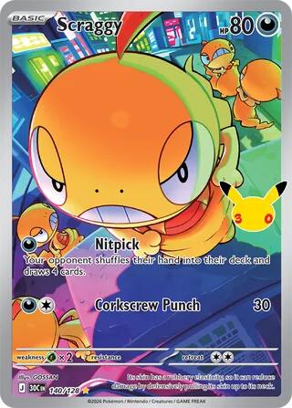 Scraggy ME: 30th Celebration (140/128) (Illustration Rare)