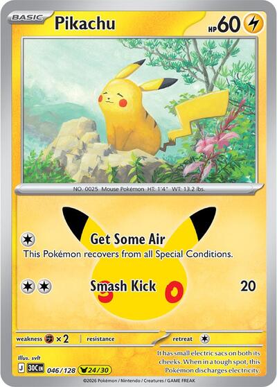 Pikachu ME: 30th Celebration (046/128) (Pikachu Rare)