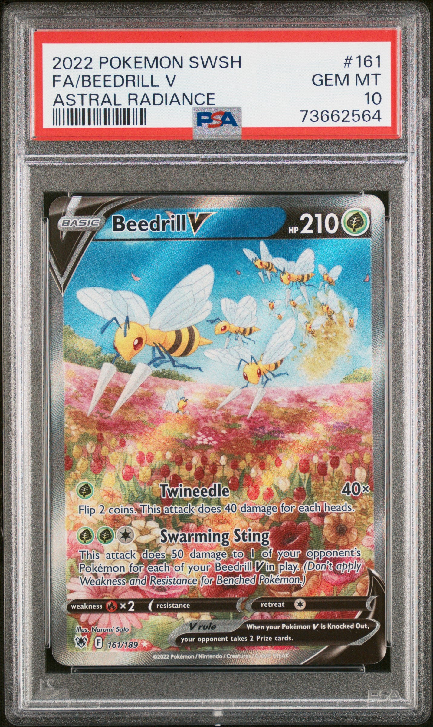PSA 10 - Astral Radience- Beedrill V #161