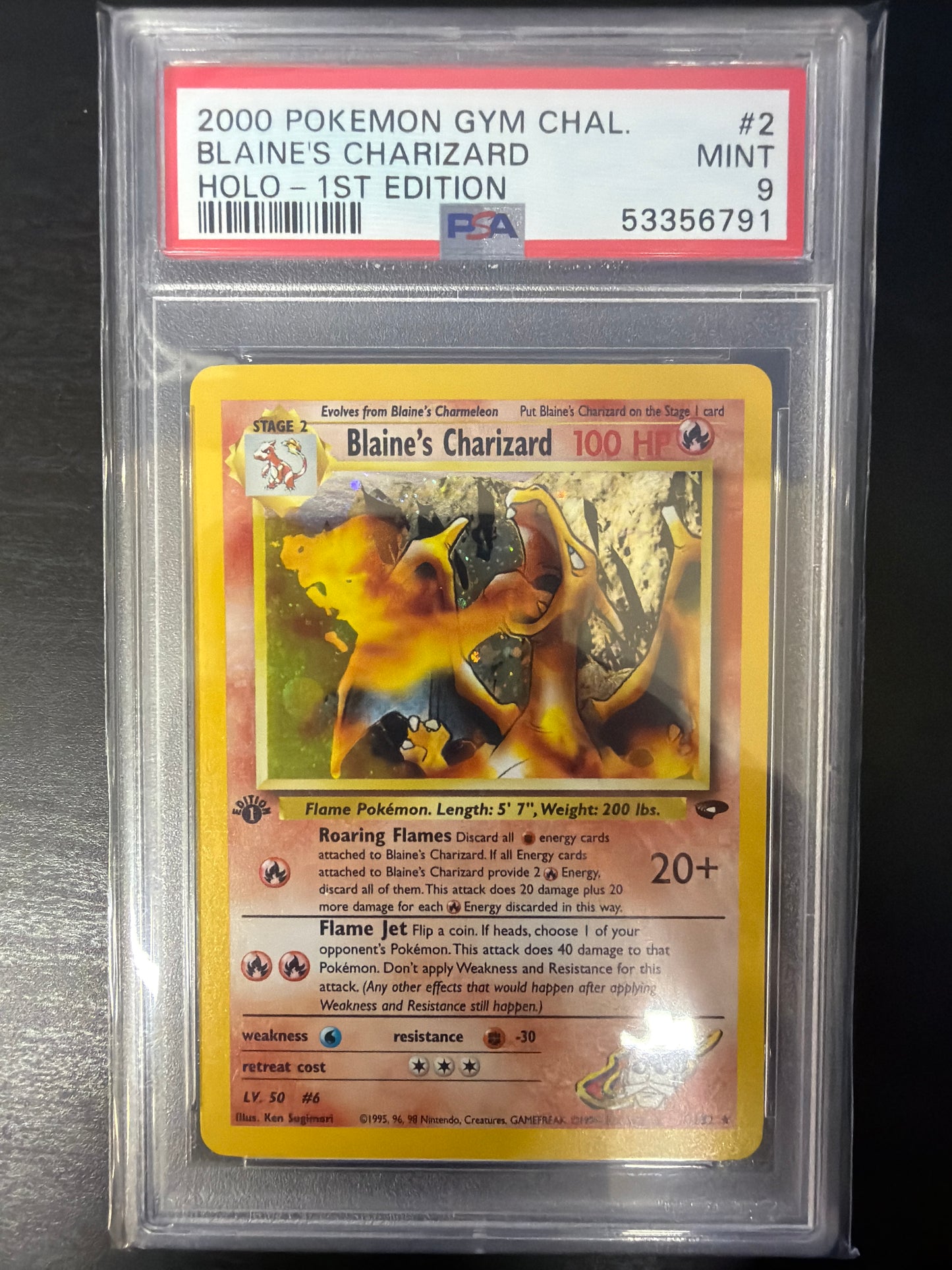 PSA 9 - Holo 1st Ed. - Blaine's Charizard #2