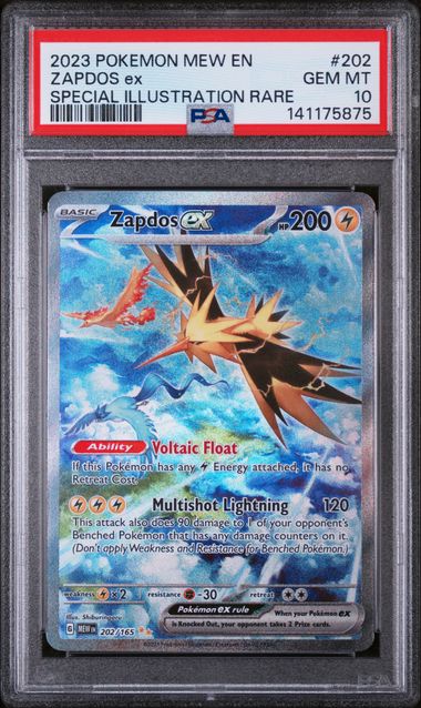 PSA 10 - Pokemon 151 - Zapdos #202
