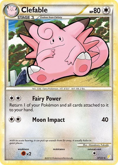 Clefable HeartGold SoulSilver (3/123) (Holo Rare)
