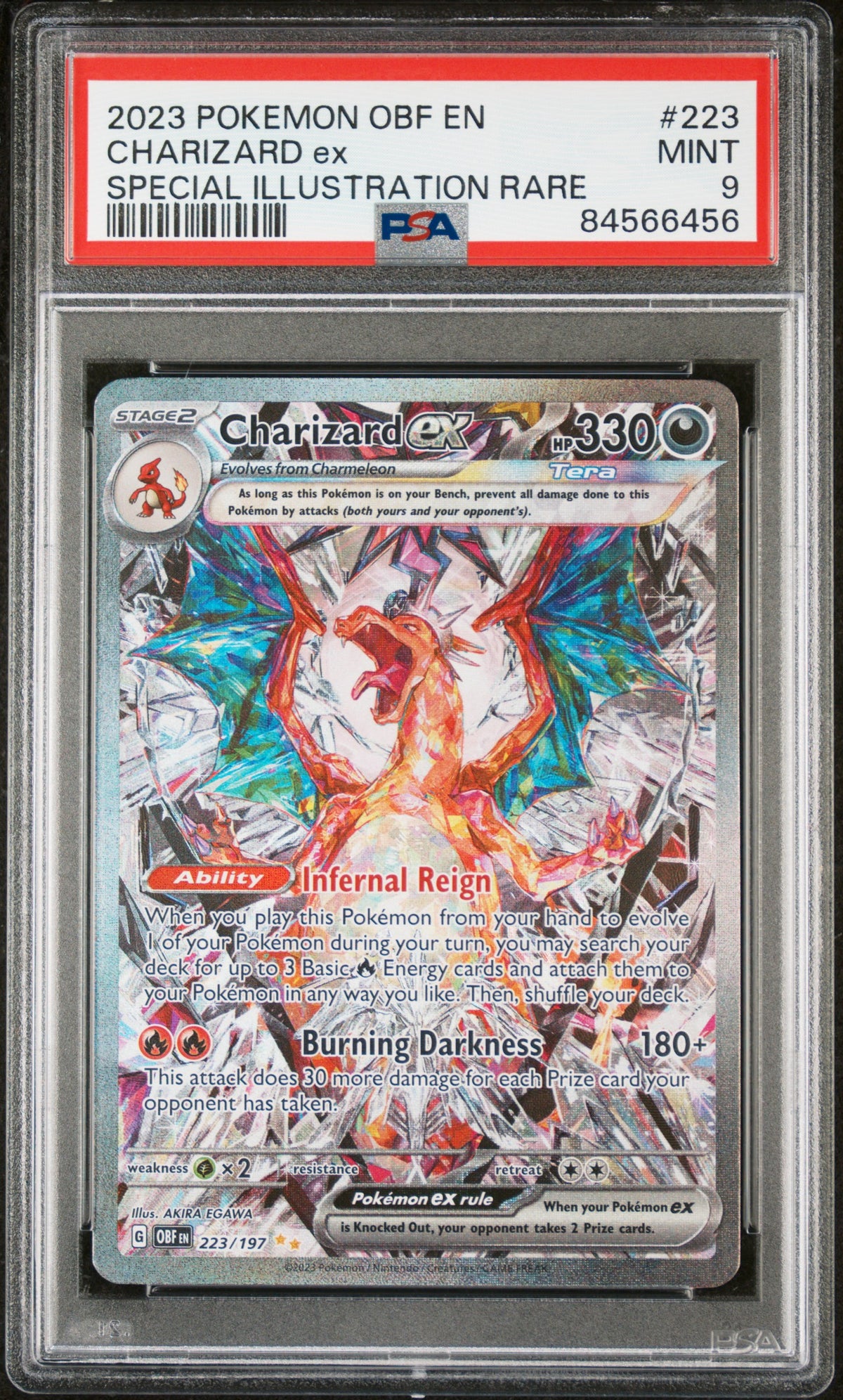 PSA 9 - OBF SIR- CHARIZARD ex #223