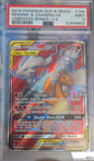 PSA 9 - Unbroken Bonds - Rechiram & Charizard GX #194