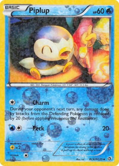Piplup Legendary Treasures: Radiant Collection (RC6/RC25) (Uncommon)