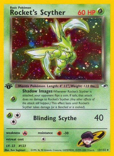 Rocket's Scyther Gym Heroes (013/132) (Holo Rare)