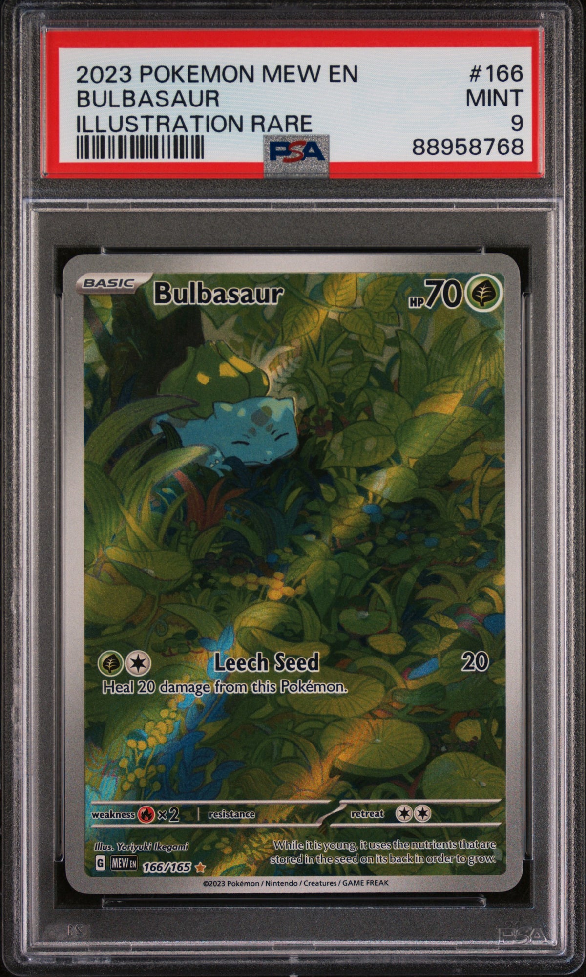 PSA 9 - Illustration Rare - Bulbasaur #166