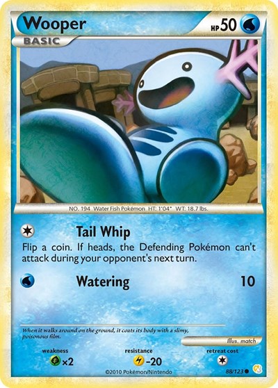 Wooper HeartGold SoulSilver (88/123) (Common)