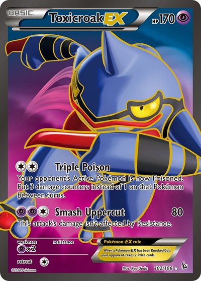 Toxicroak EX (102) (Full Art) XY - Flashfire (102/106) (Ultra Rare)