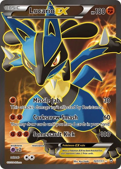 Lucario EX (107) (Full Art) XY - Furious Fists (107/111) (Ultra Rare)