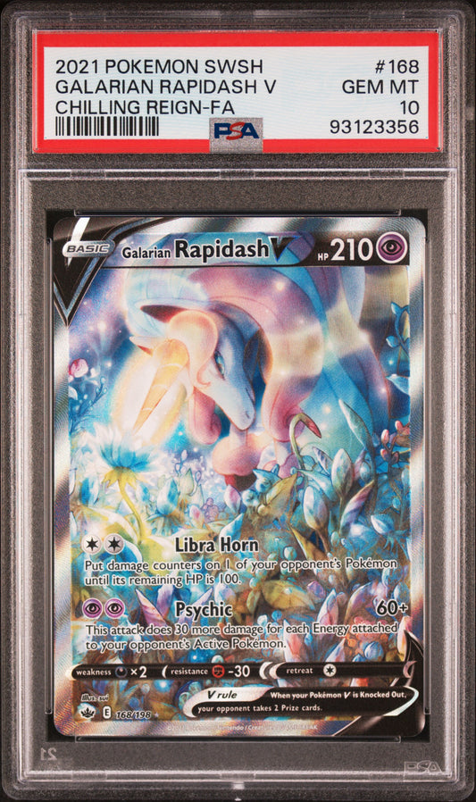 PSA 10 - Chilling Reign - Galarian Rapidash #168