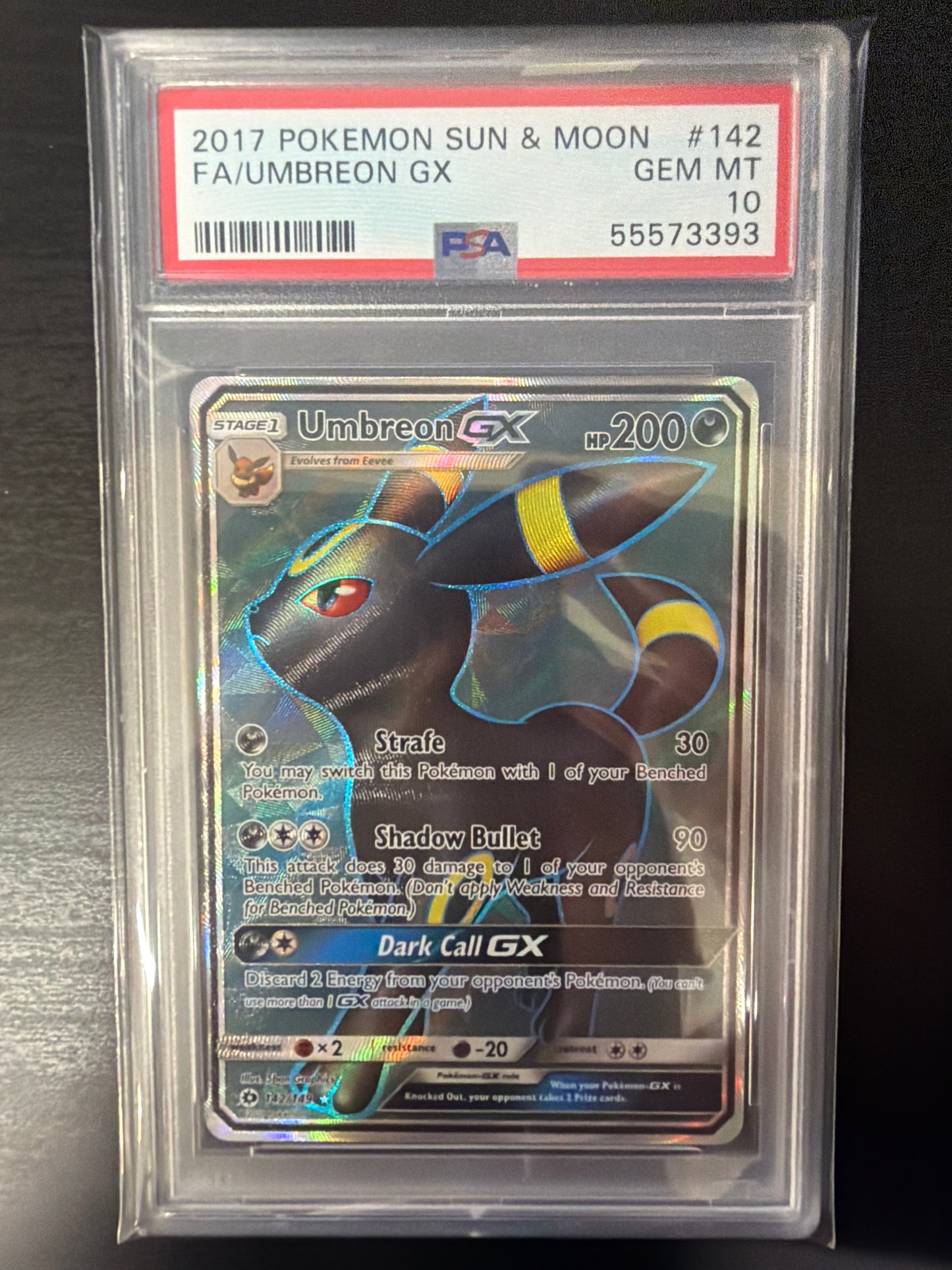 PSA 10 - 2017 SM - Umbreon GX #142