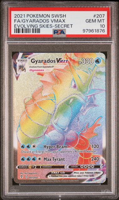 PSA 10 - Evolving Skies - Secret - Gyrados VMAX #207