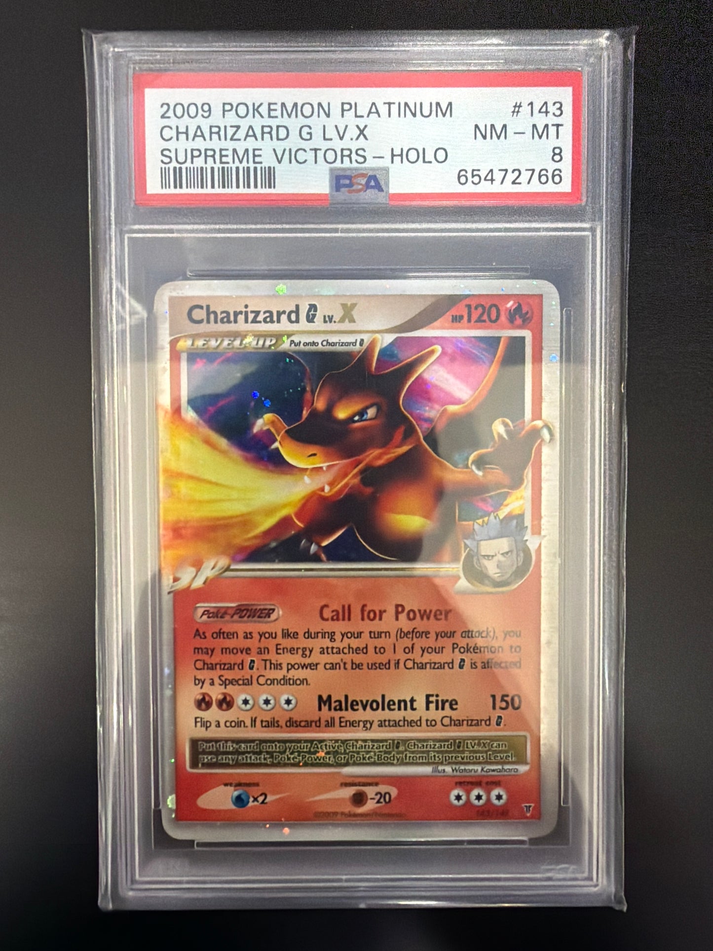 PSA 8 - Pokemon Platinum Supreme Victors - Charizard G Lv.X #143