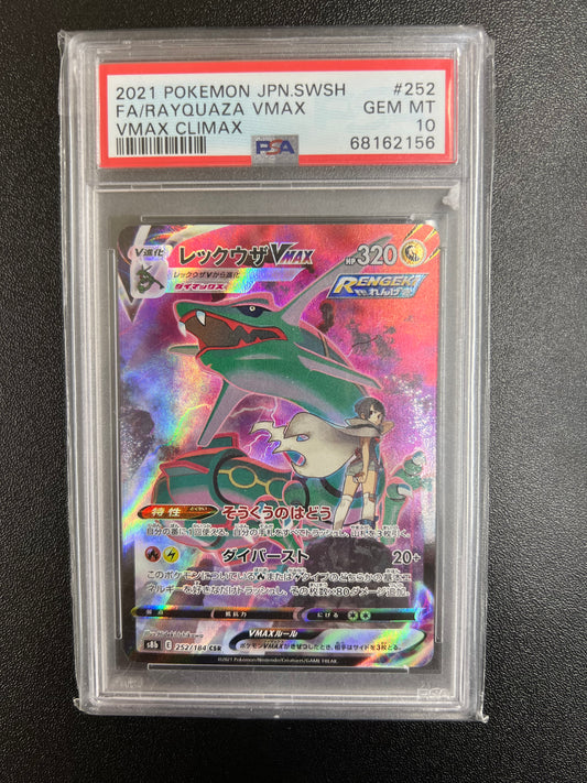 PSA 10 - VMAX Climax - FA/Rayquaza VMAX #252