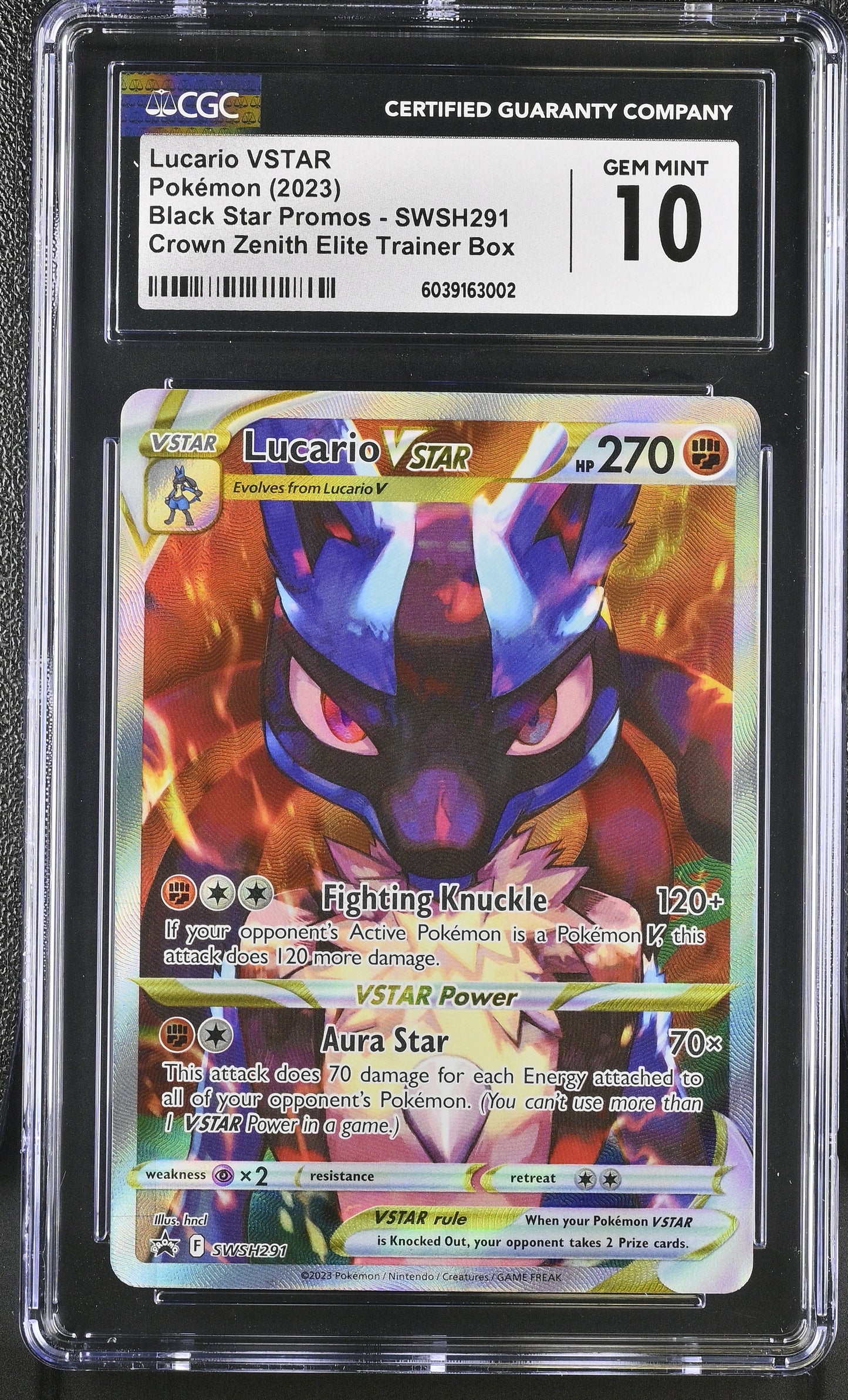 CGC 10 - Crown Zenith ETB - Lucario VSTAR #SWSH291