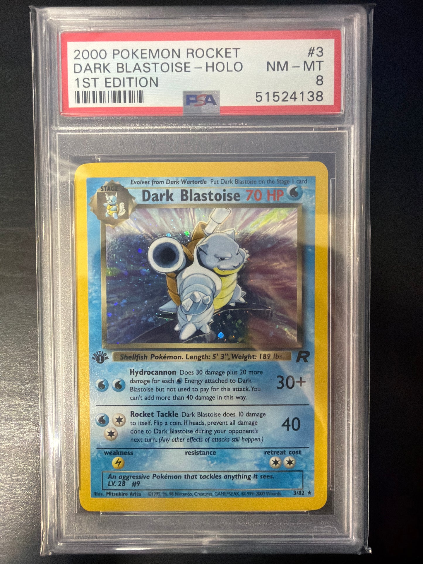 PSA 8 - Holo 1st Ed. - Dark Blastoise #3