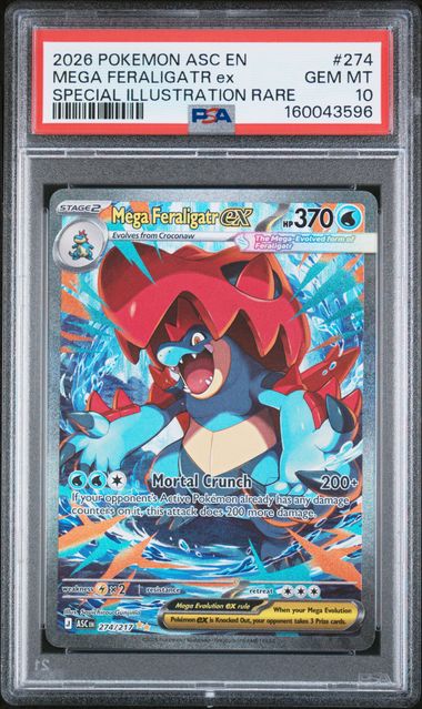 PSA 10 - Ascended Heroes - Mega Feraligatr #274