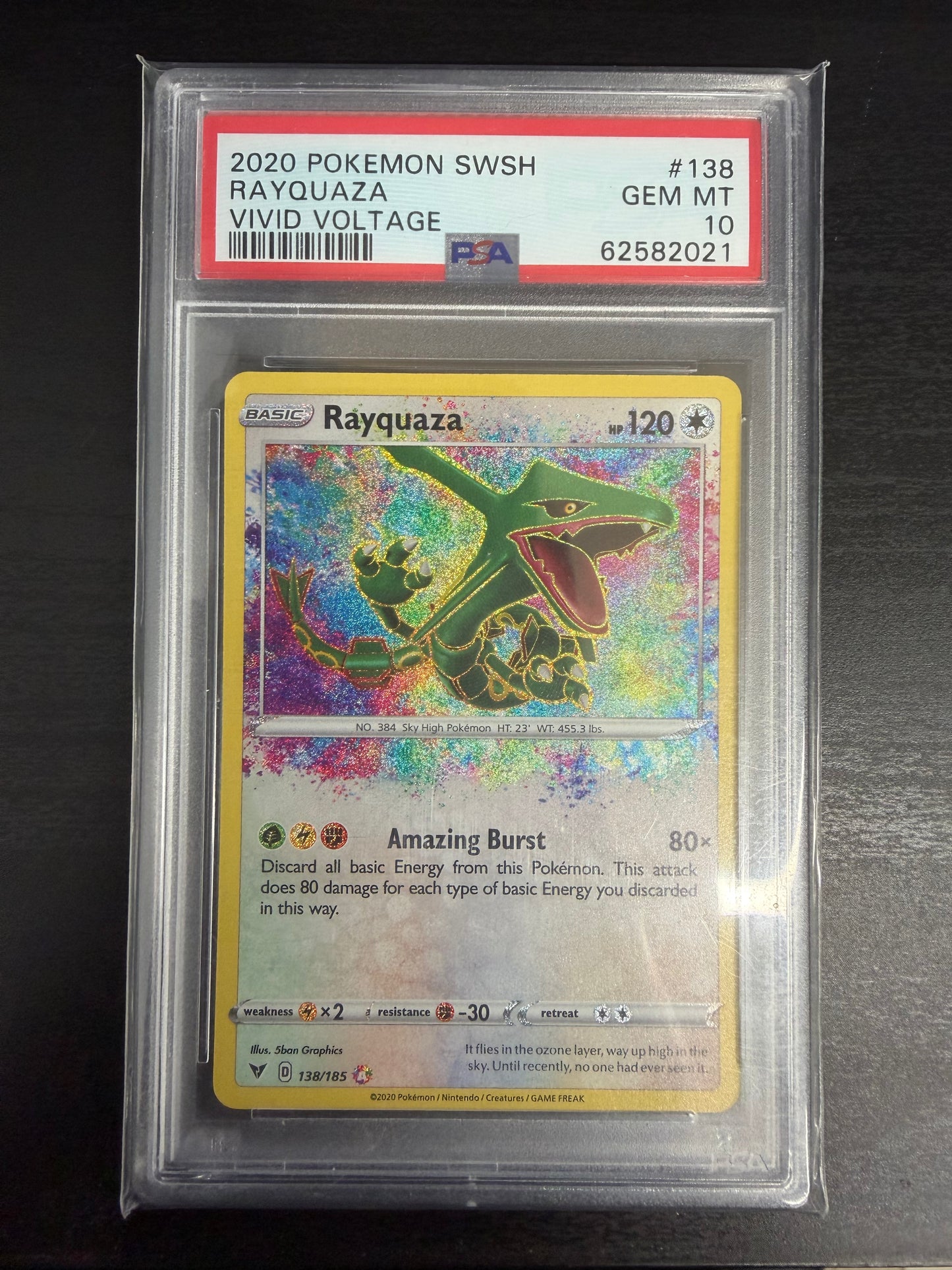 PSA 10 - Vivid Voltage - Rayquaza #138
