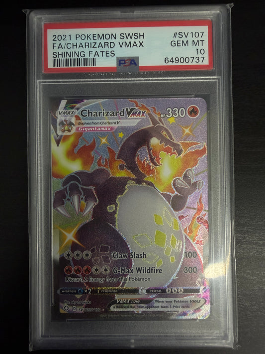 PSA 10 - Shining Fates - Charizard VMAX #SV107