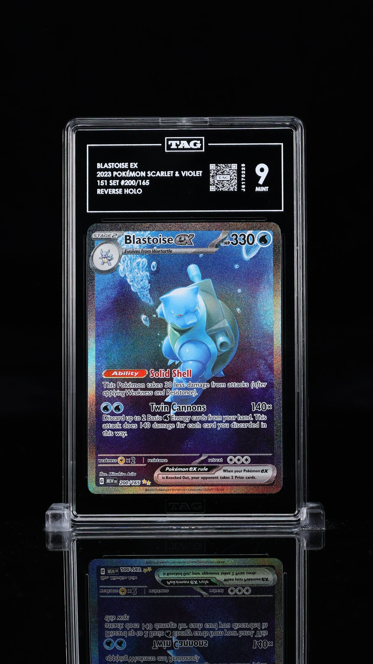 TAG 9 - Reverse Holo - Blastoise ex #200