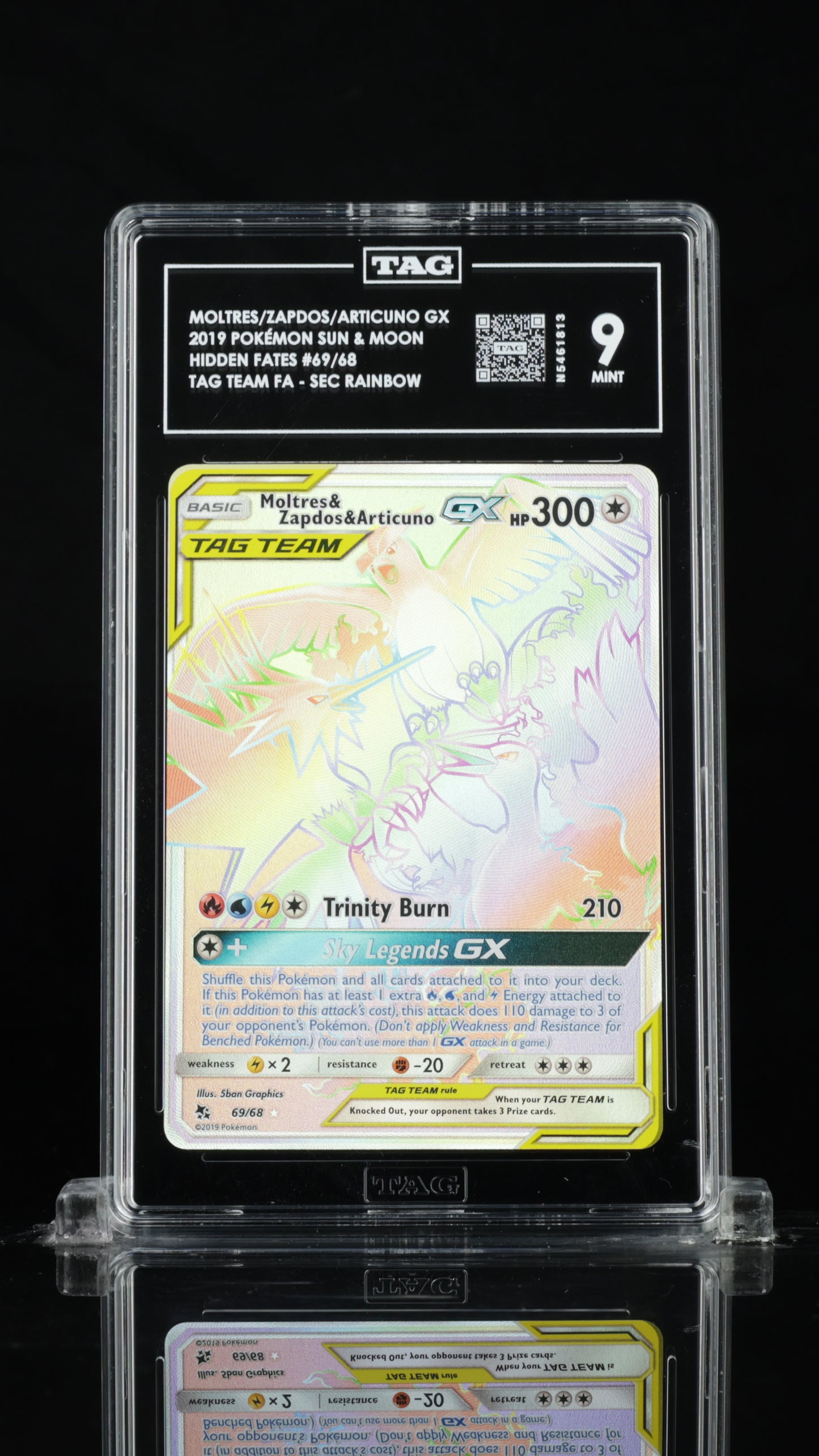 TAG 9 - Tag Team FA - SEC Rainbow - Moltres/Zapdos/Articuno GX #69