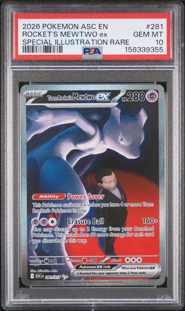 PSA 10 - Ascended Heroes - Team Rocket's Mewtwo #281