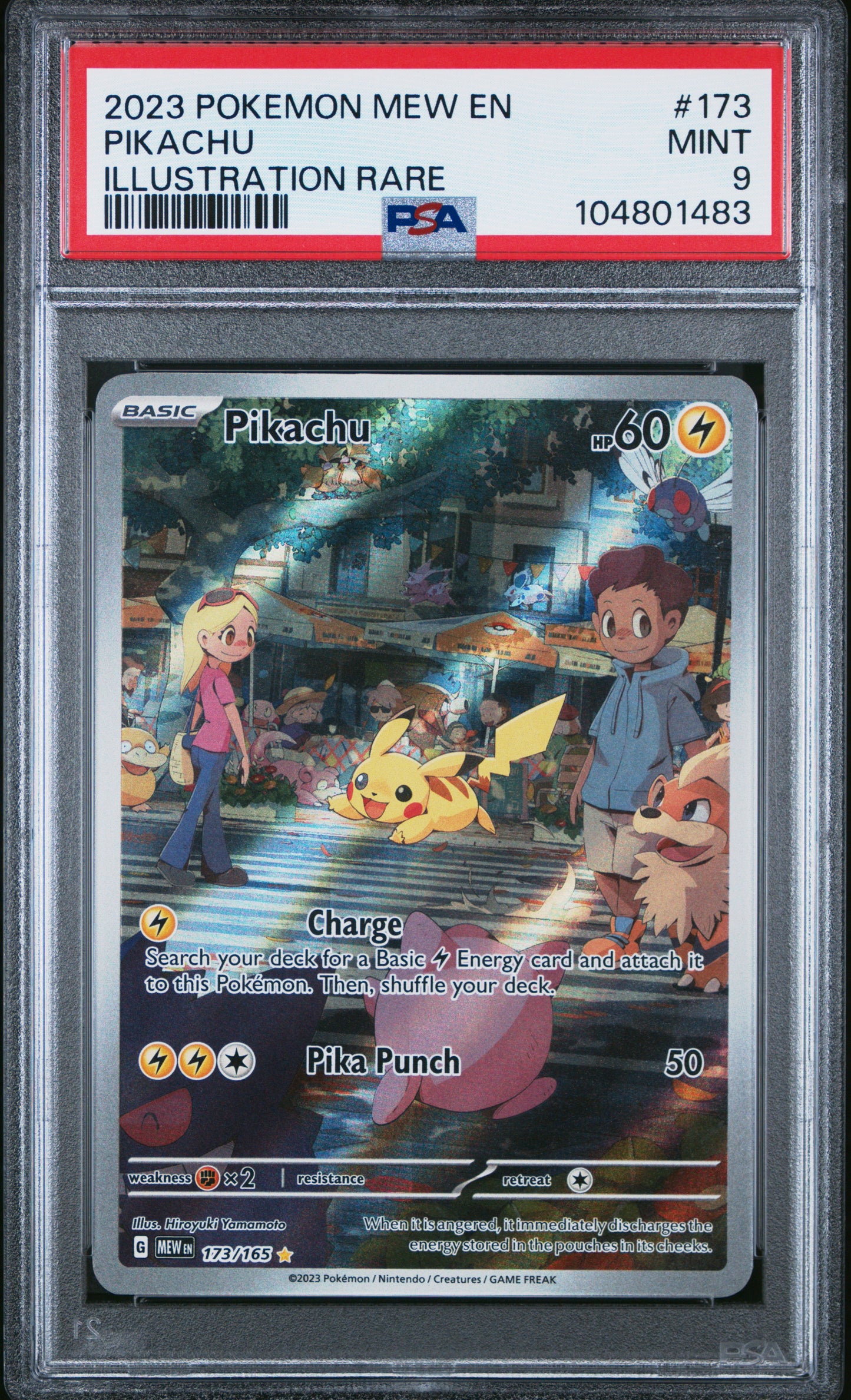 PSA 9 - POKEMON 151 - Pikachu (Illustration Rare) #173