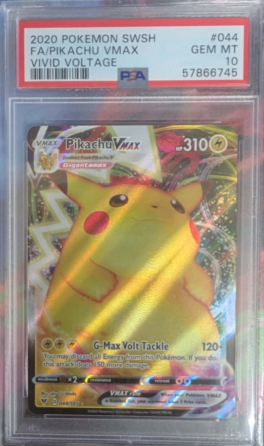 PSA 10 - VIVID VOLTAGE - Pikachu VMax #044